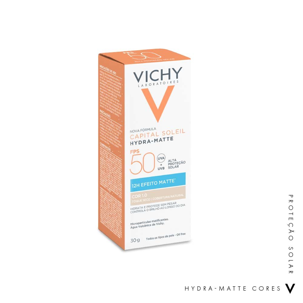 Protetor Solar Facial com Cor Vichy - Hydra-Matte FPS50 ÚNICO 8