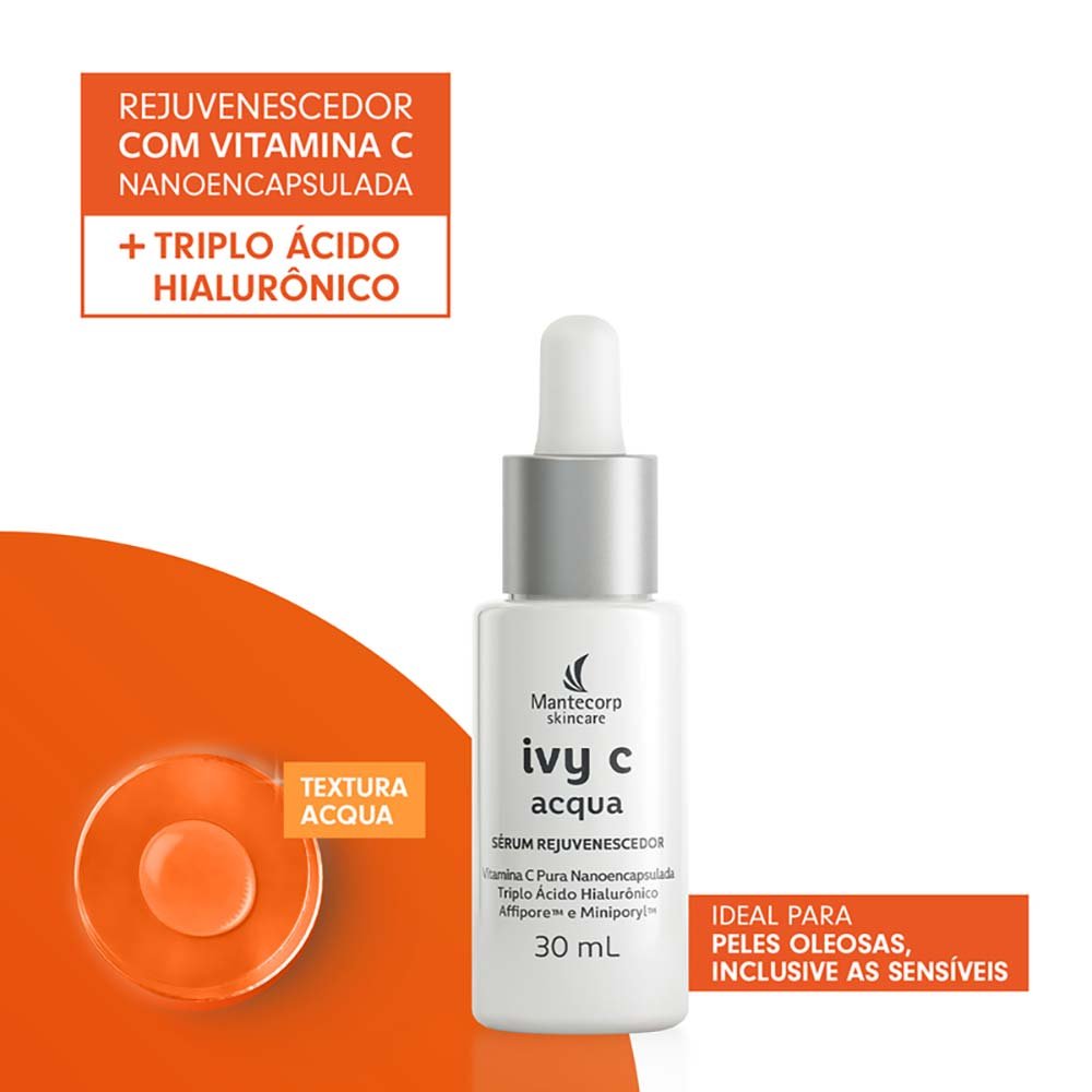 Rejuvenescedor Facial Mantecorp Skincare - Ivy C Acqua 30ml 3