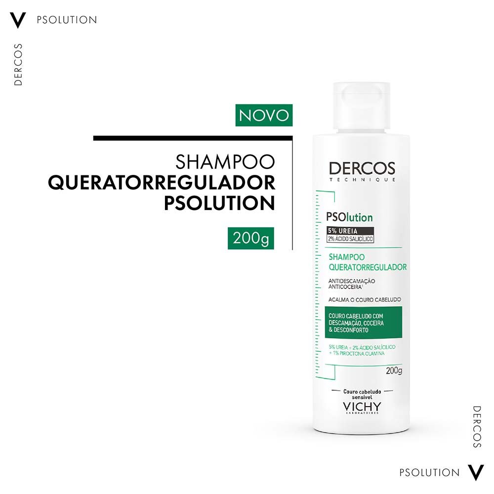 Vichy Dercos Psolution Shampoo Queratorregulador 200g 3