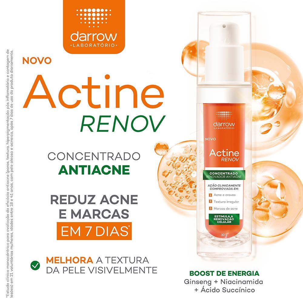 Concentrado Renovador Facial Antiacne Darrow - Actine Renov 30g 3