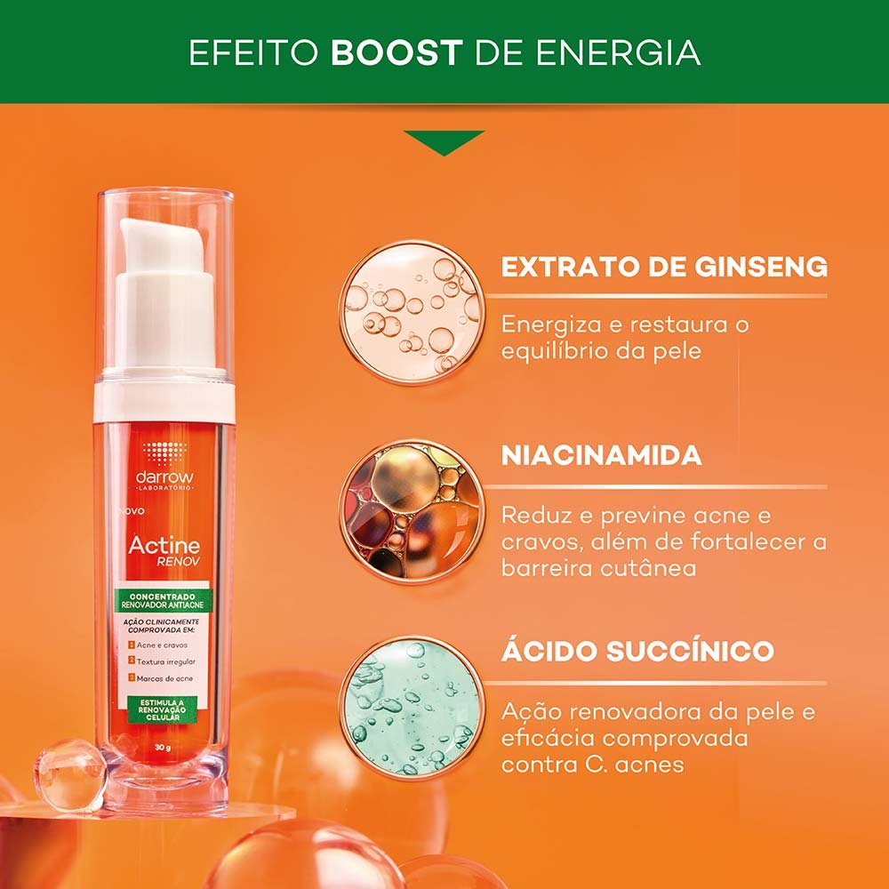 Concentrado Renovador Facial Antiacne Darrow - Actine Renov 30g 4