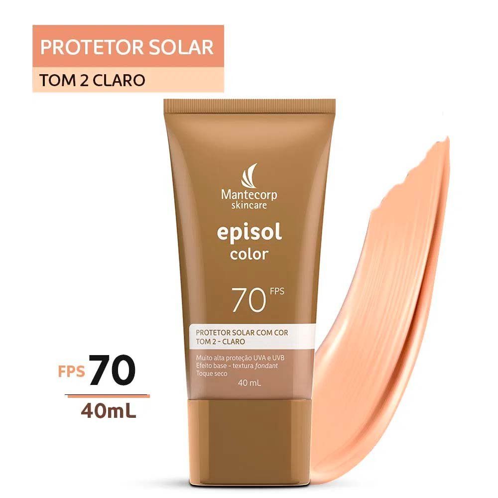 Mantecorp Skincare Episol Kit com 3 Unidades – Protetor Solar com Cor FPS70 – Clara 40ml Claro 3