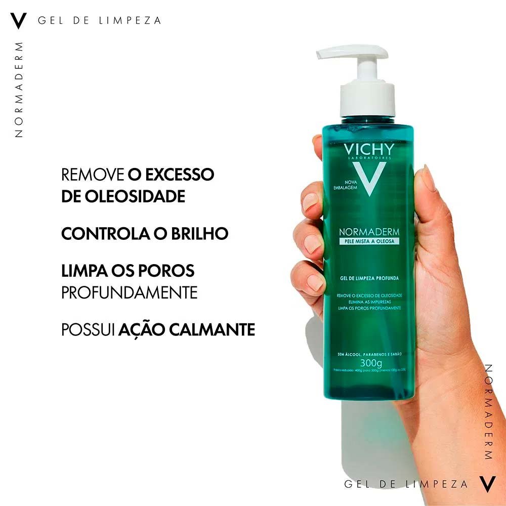 Vichy Normaderm Kit com 2 Unidades – Gel de Limpeza Facial Profunda 300g ÚNICO 2