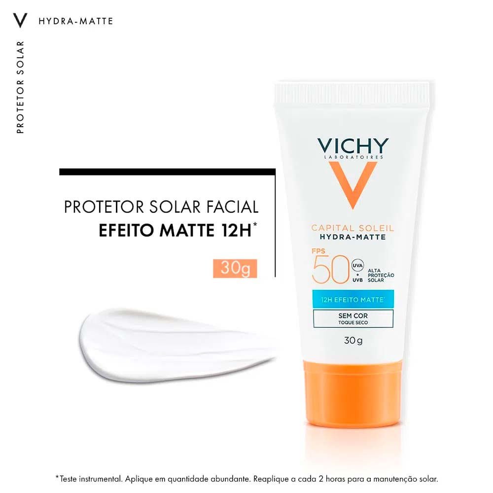 Vichy Hydra Matte Kit com 3 Unidades – Protetor Solar Facial FPS50 ÚNICO 2