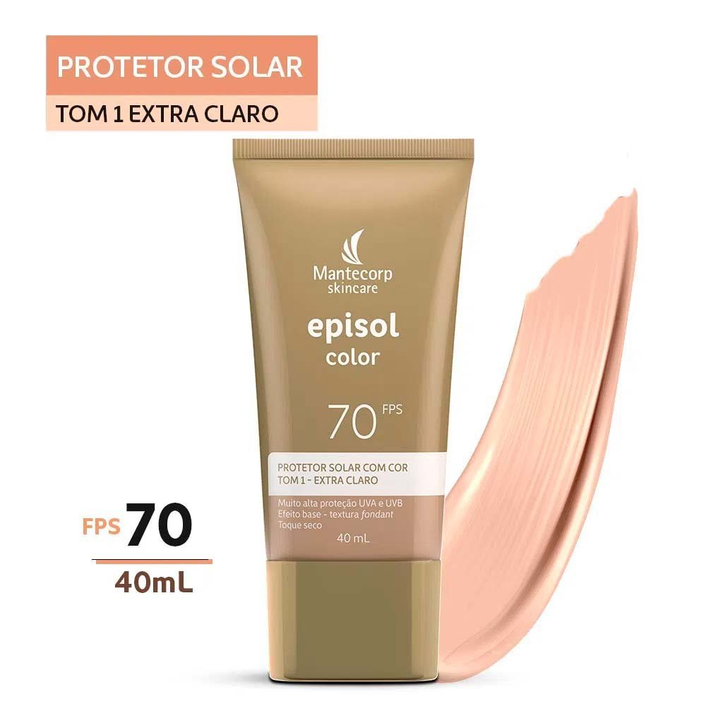 Mantecorp Skincare Episol Kit com 3 Unidades – Protetor Solar com Cor FPS70 – Extra Clara 40ml Extra Claro 3