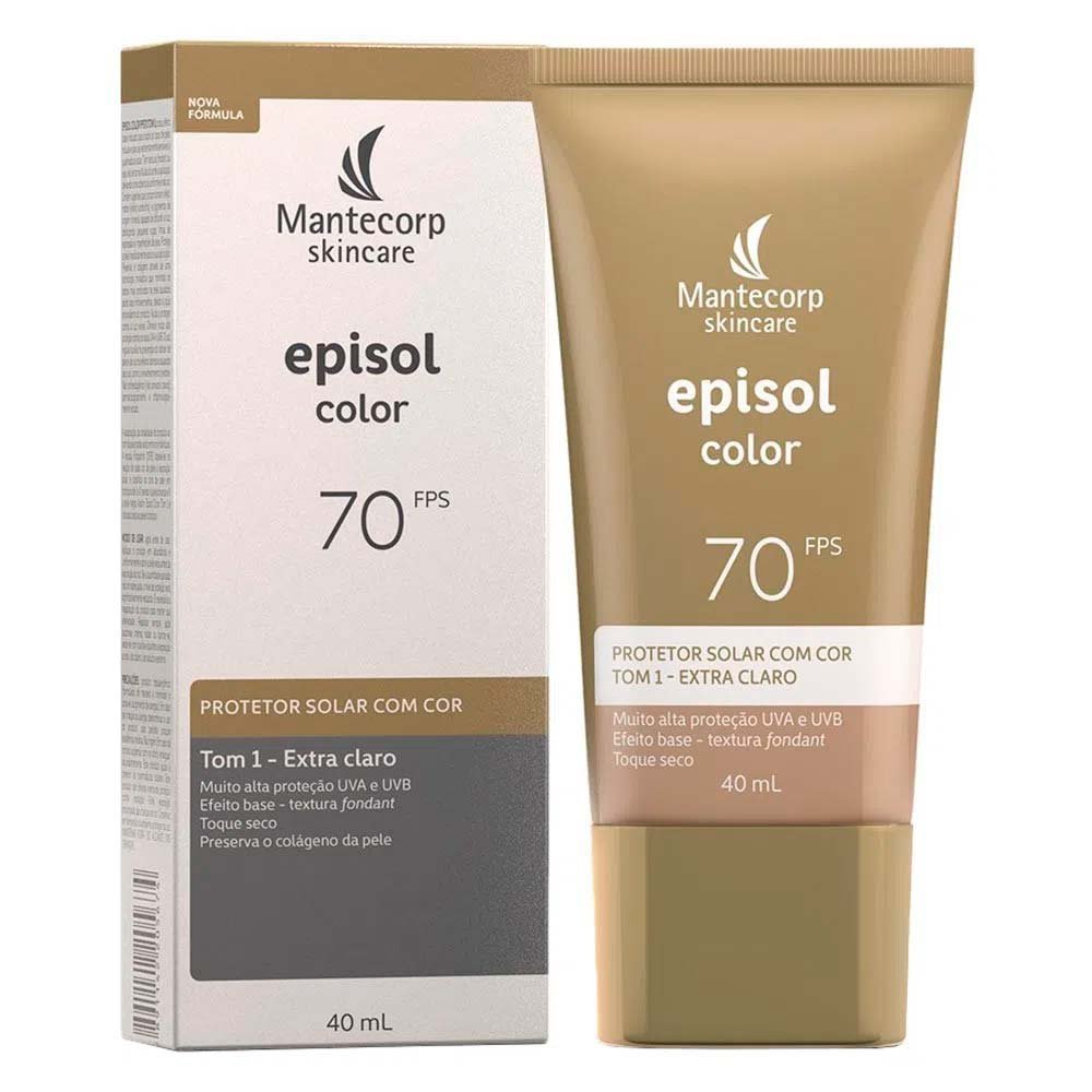 Mantecorp Skincare Episol Kit com 3 Unidades – Protetor Solar com Cor FPS70 – Extra Clara 40ml Extra Claro 4