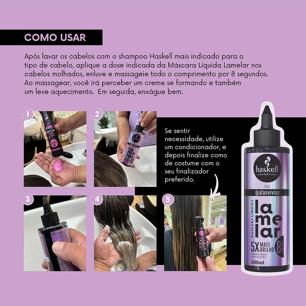 Haskell Lamelar Máscara Líquida 200ml 5