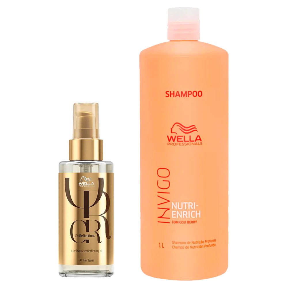 Wella Professionals Kit - Shampoo Invigo + Óleo Oil Reflection ÚNICO 1