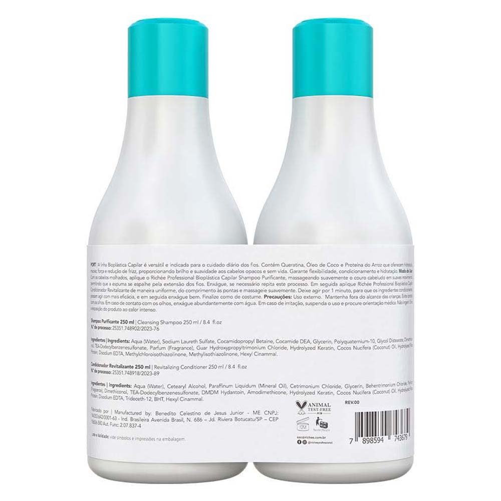 Richeé Biolplástica Kit - Shampoo + Condicionador ÚNICO 2