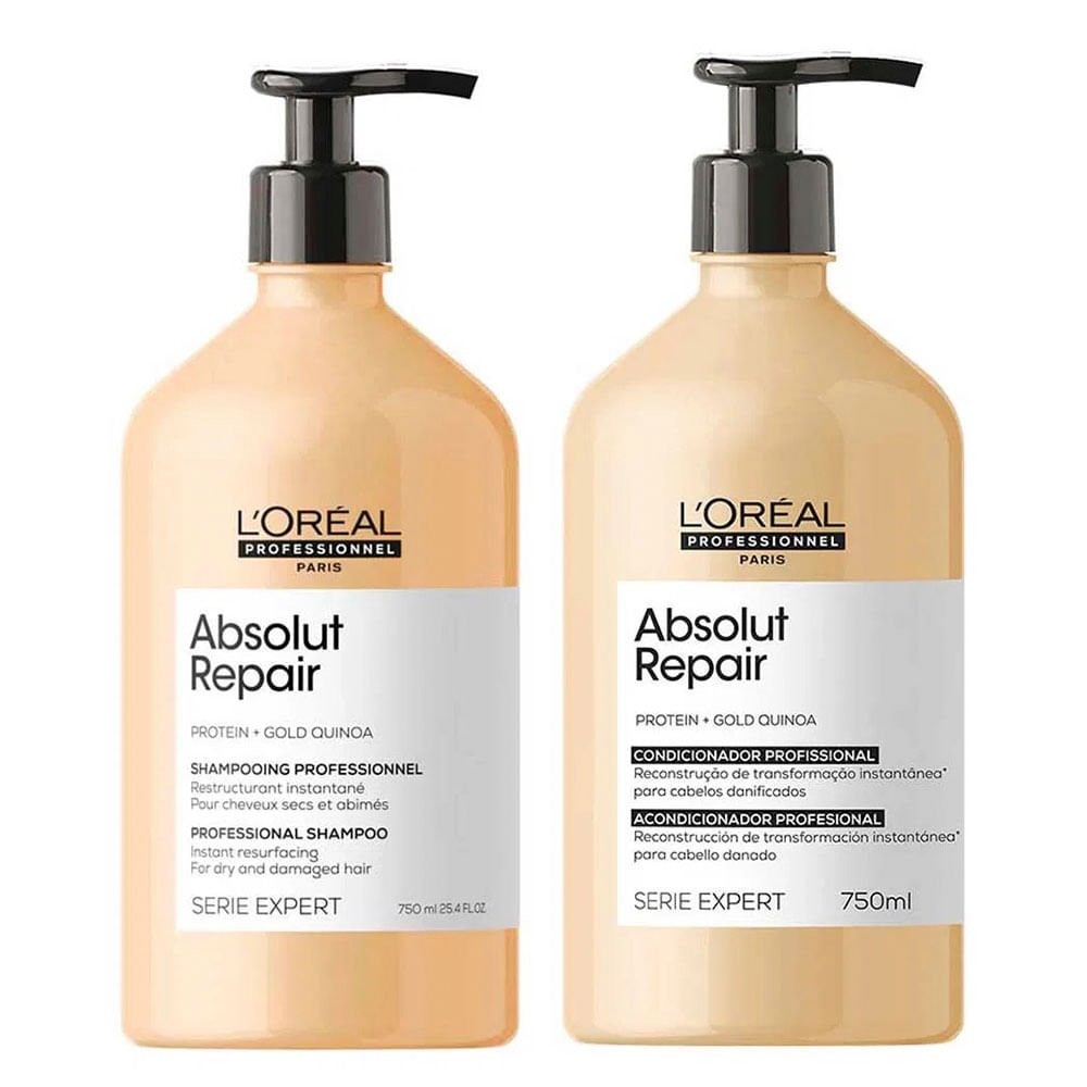 L'Oréal Professionnel Absolut Repair Kit – Shampoo + Condicionador ÚNICO 1