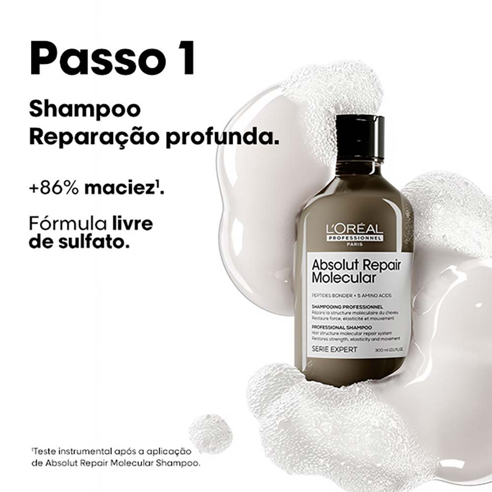 L'Oreal Professionnel Absolut Repair Molecular Kit – Shampoo + Sérum ÚNICO 6