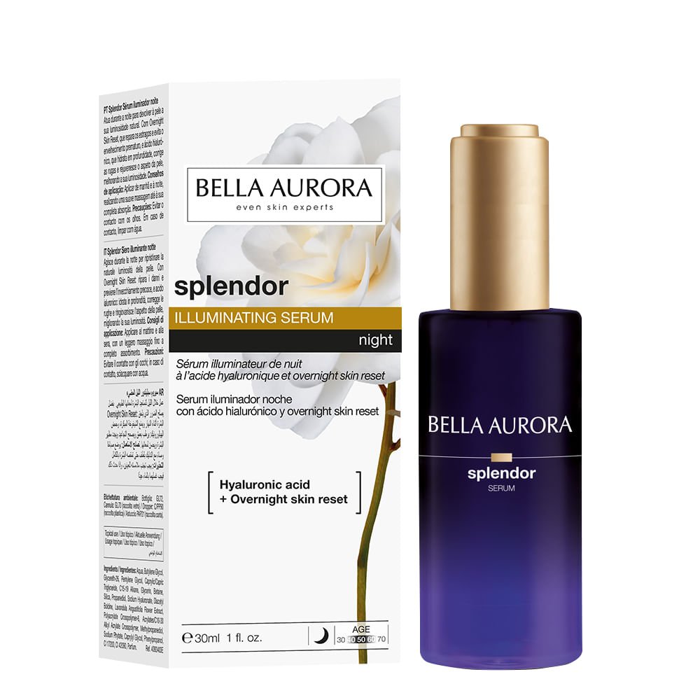 Sérum Iluminador Noite Bella Aurora Splendor 30ml 2