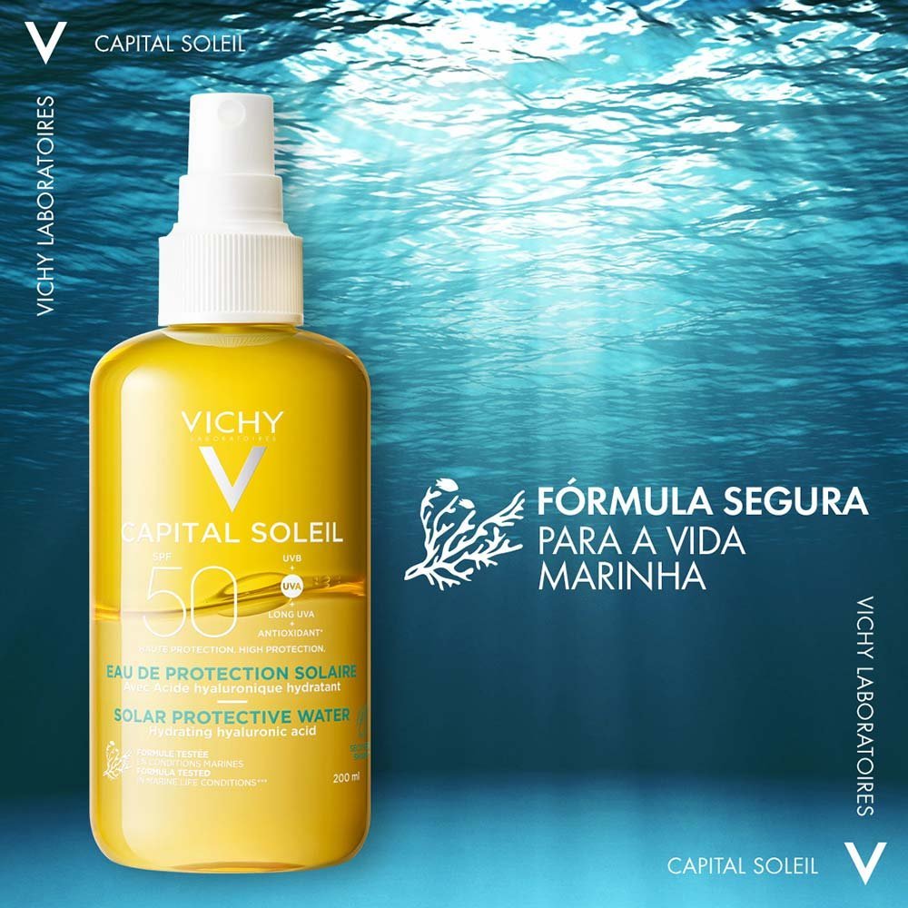 Água Solar Protetora Hidratante Corporal Vichy - Capital Soleil Fps50 200ml 7