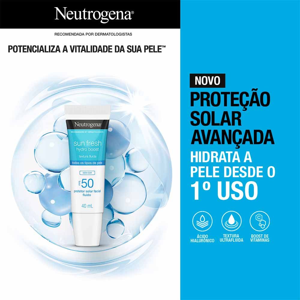 Protetor Solar Facial Neutrogena Sun Fresh Hydro Boost FPS 50 40ml 9