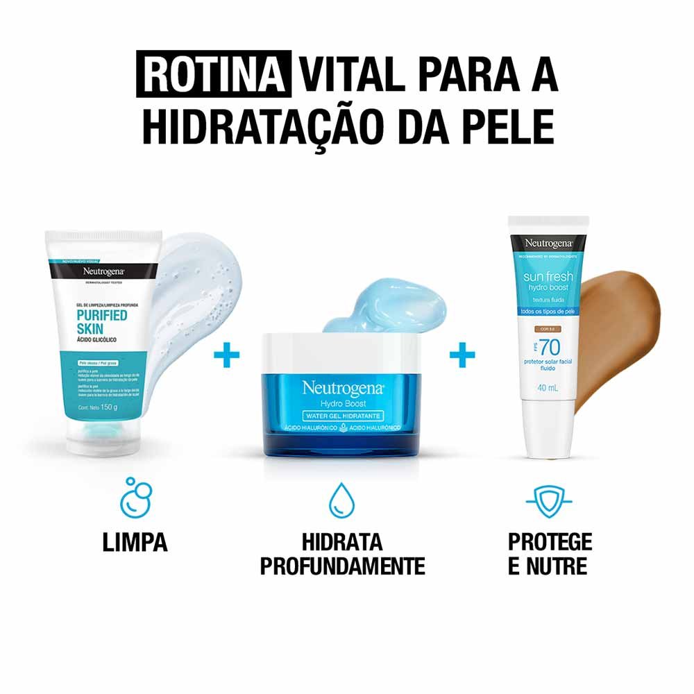 Protetor Solar com Cor Neutrogena - Sun Fresh Hydro Boost  FPS 70 Cor 3.0 5