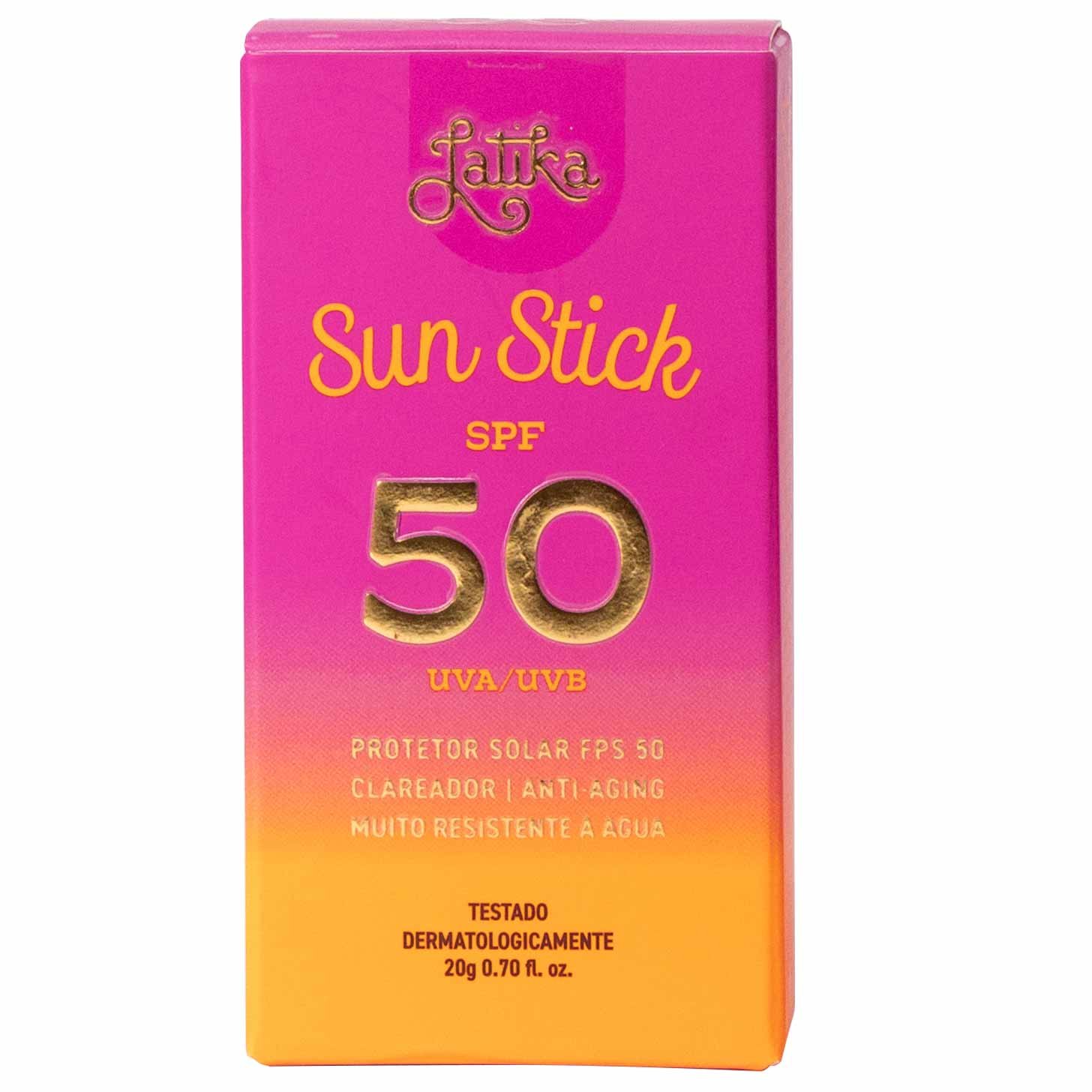 Protetor Solar Multifuncional Latika Sun Stick FPS 50 20g 2