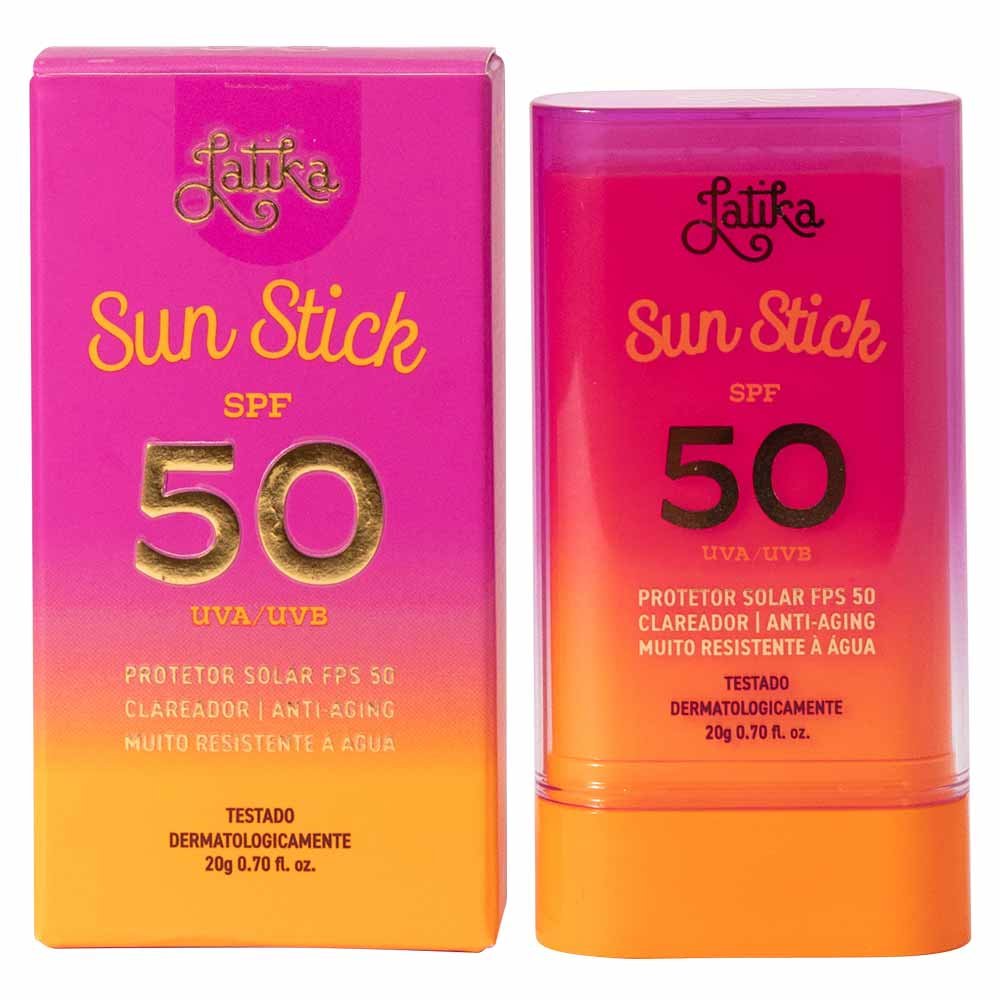 Protetor Solar Multifuncional Latika Sun Stick FPS 50 20g 3
