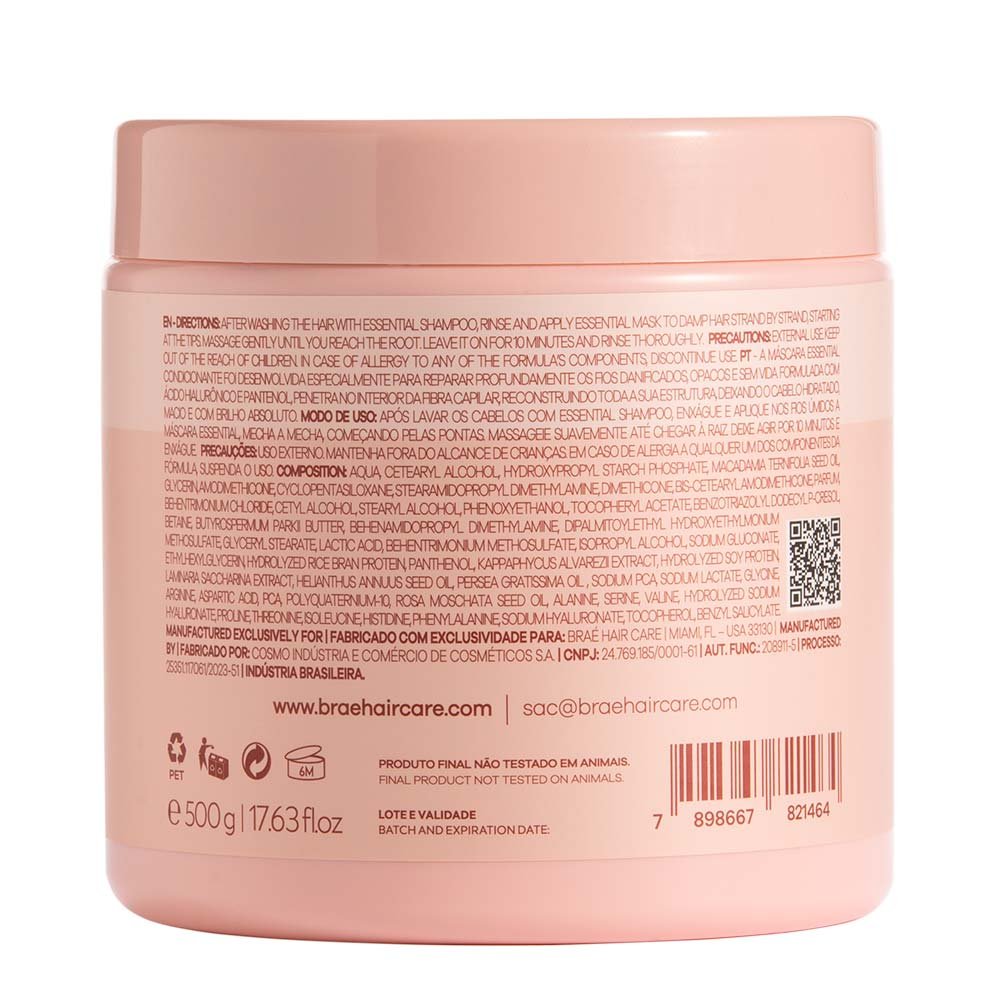 Braé Essential Máscara Capilar 500g 2