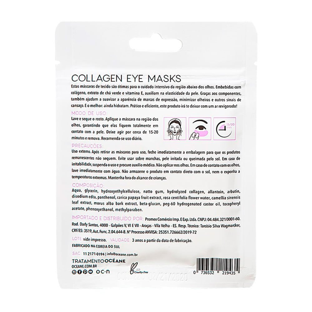 Máscara Facial para os Olhos Océane – Collagen Eye Masks ÚNICO 3