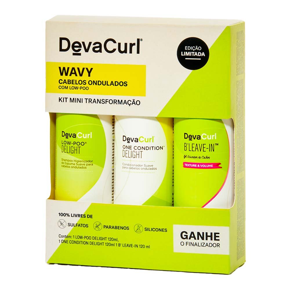 Deva Curl Deligth Kit - Shampoo + Condicionador + Leave-in ÚNICO 1