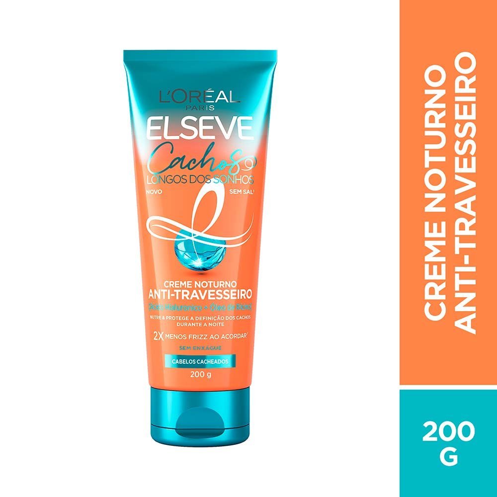 Creme Noturno Anti-Travesseiro Elseve Cachos Longos dos Sonhos 200g 2