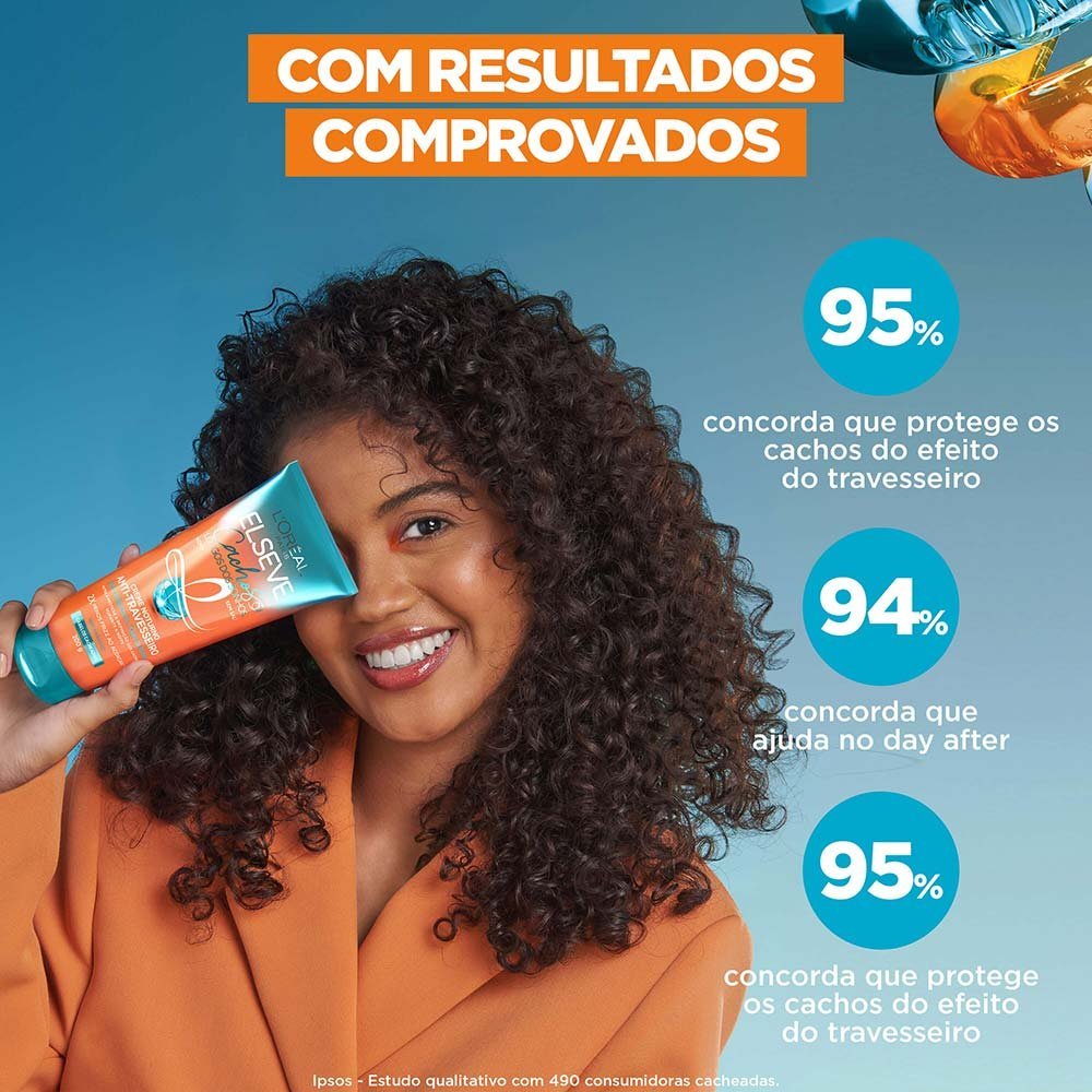 Creme Noturno Anti-Travesseiro Elseve Cachos Longos dos Sonhos 200g 3
