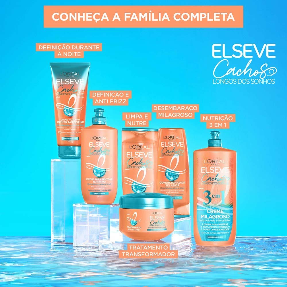 Creme Noturno Anti-Travesseiro Elseve Cachos Longos dos Sonhos 200g 8