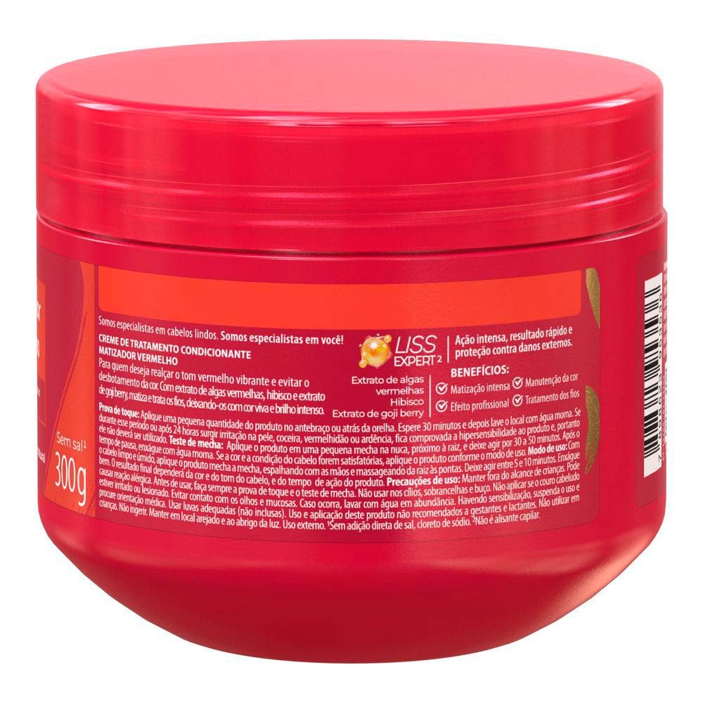 Salon Line Meu Liso Matizador Vermelho Máscara 300g 2