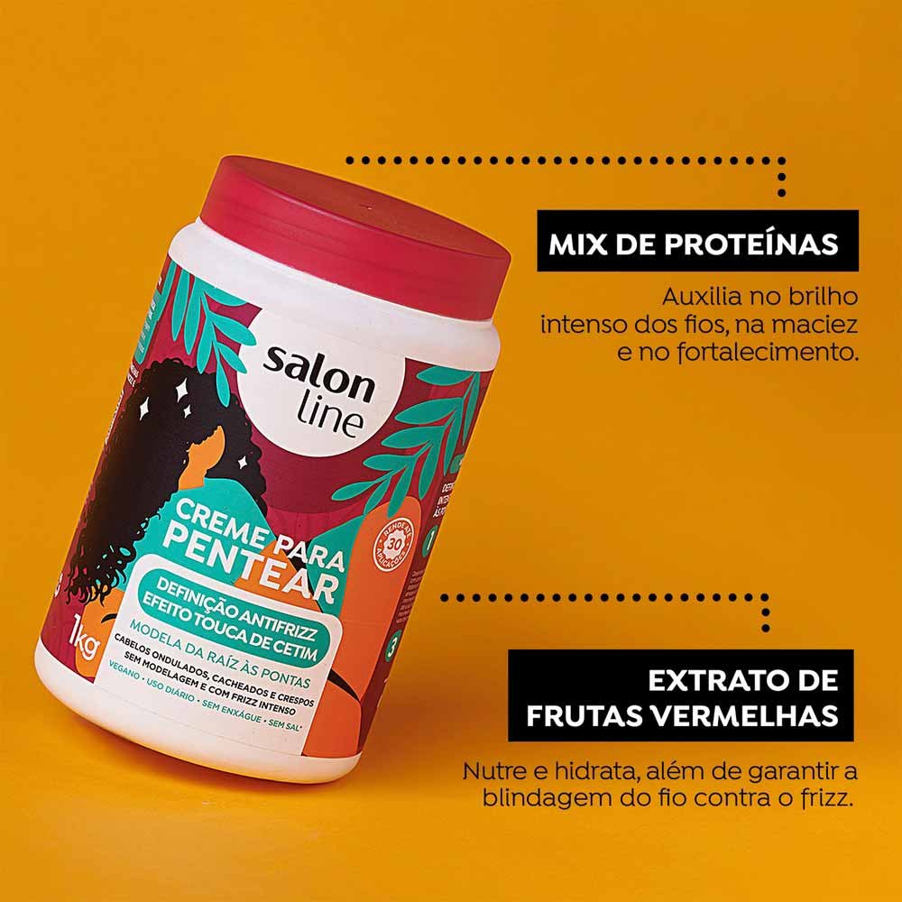 Salon Line Definição Antifizz Creme de Pentear 1kg 4