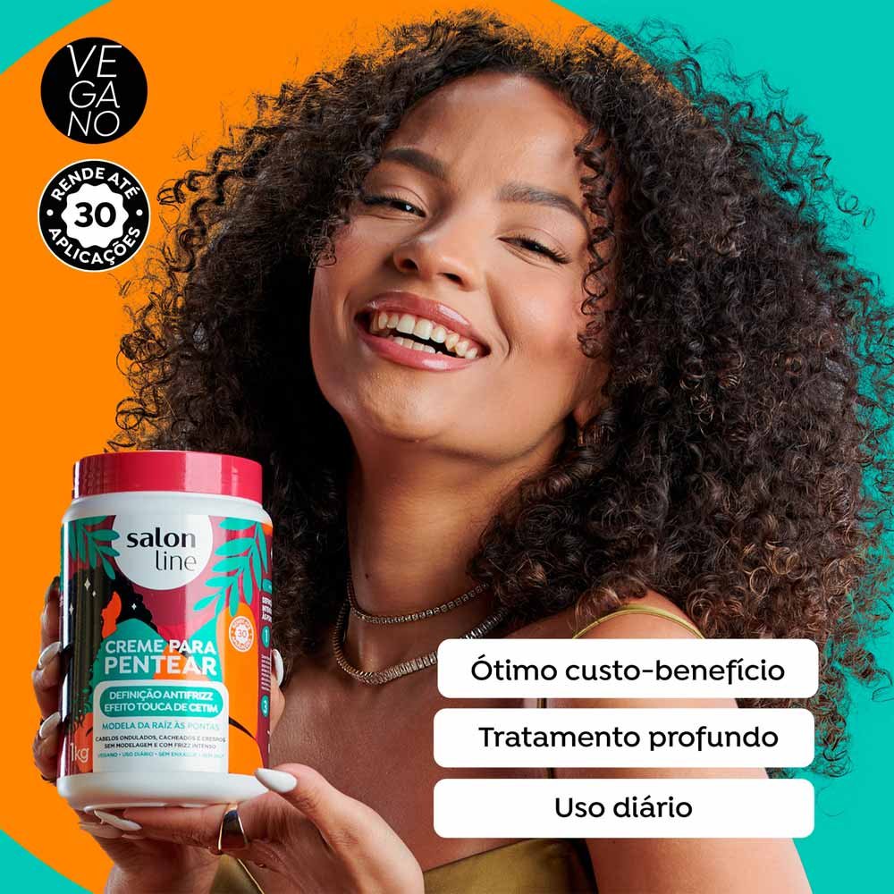 Salon Line Definição Antifizz Creme de Pentear 1kg 5