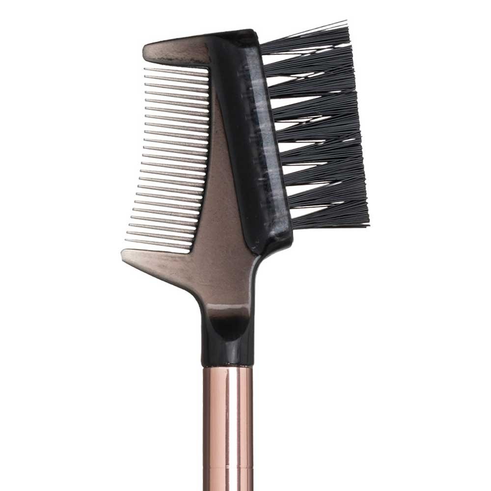 Pincel Escova e Pente Para Sobrancelhas Rose Gold Ricca ÚNICO 2