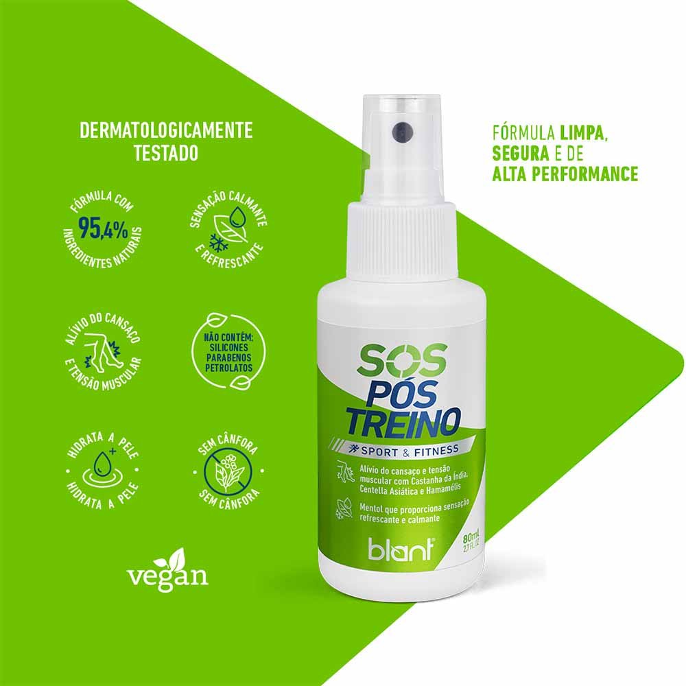 Kit Blant SOS Pós Treino Creme em spray + Desodorante Pés ÚNICO 3