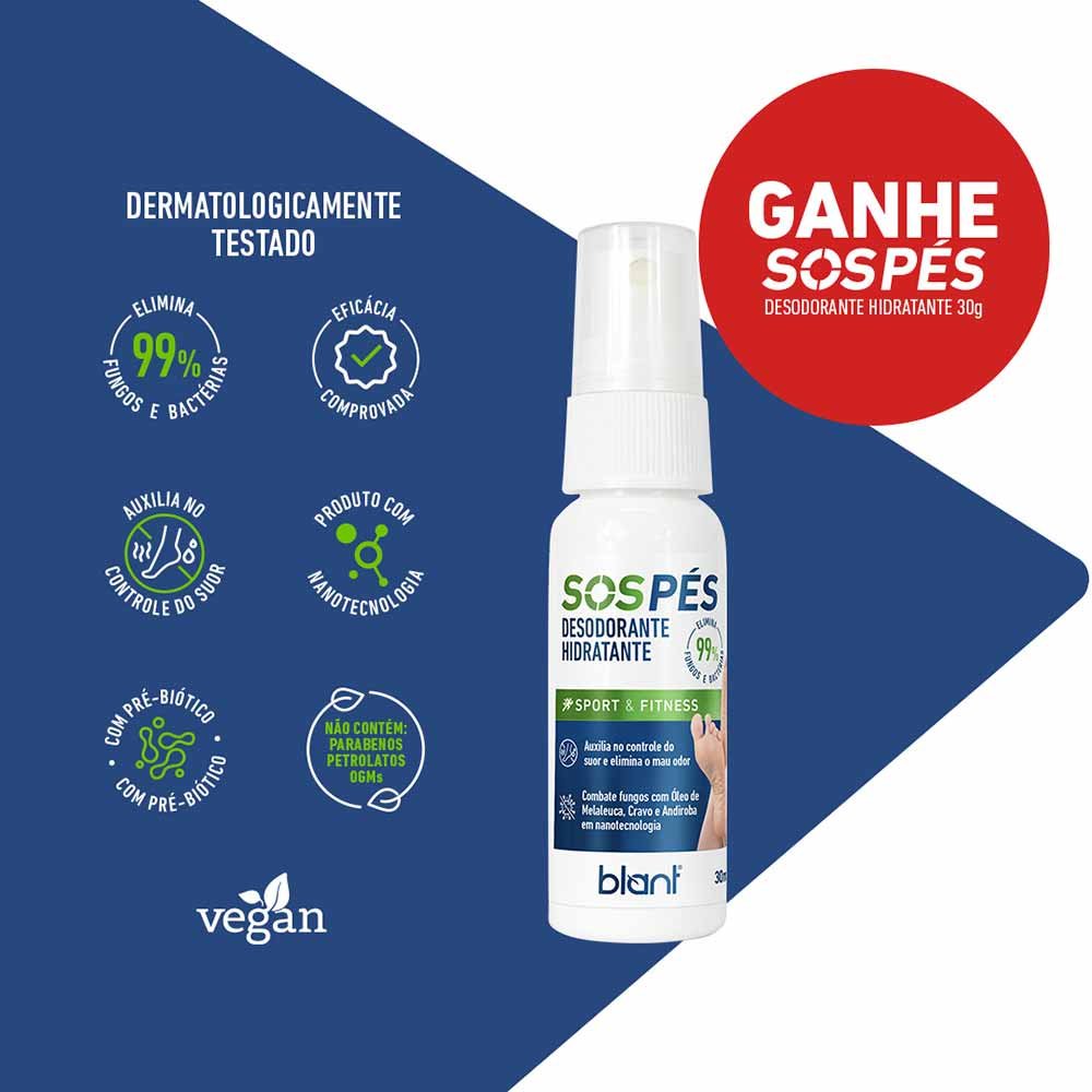 Kit Blant SOS Pós Treino Creme em spray + Desodorante Pés ÚNICO 4