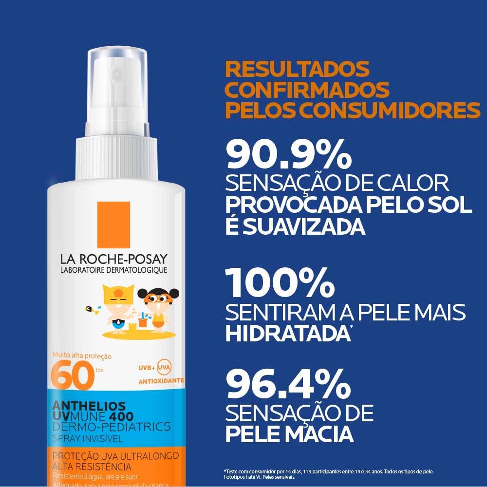 Protetor Solar Infantil La Roche-Posay Anthelios UVMune 400 Dermo-Pediatrics Spray Invisível FPS60 200ml 4
