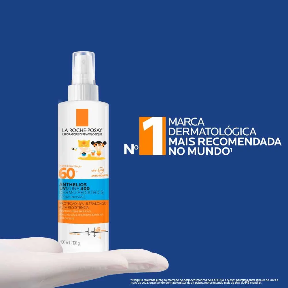 Protetor Solar Infantil La Roche-Posay Anthelios UVMune 400 Dermo-Pediatrics Spray Invisível FPS60 200ml 5
