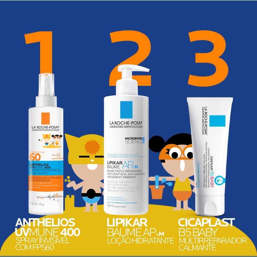 Protetor Solar Infantil La Roche-Posay Anthelios UVMune 400 Dermo-Pediatrics Spray Invisível FPS60 200ml 6