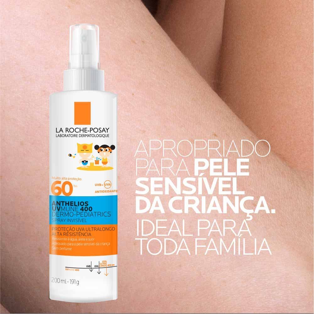 Protetor Solar Infantil La Roche-Posay Anthelios UVMune 400 Dermo-Pediatrics Spray Invisível FPS60 200ml 7