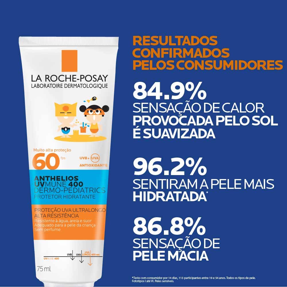 Protetor Solar Hidratante Infantil La Roche-Posay Anthelios UVMune 400 Dermo-Pediatrics FPS60 75ml 4