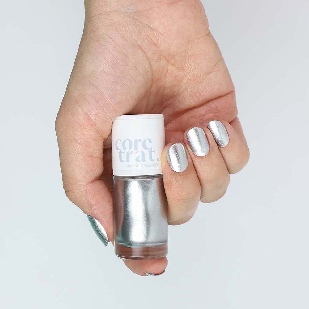 Esmalte Efeito Gel Coretrat Metálico Blant Prata 5