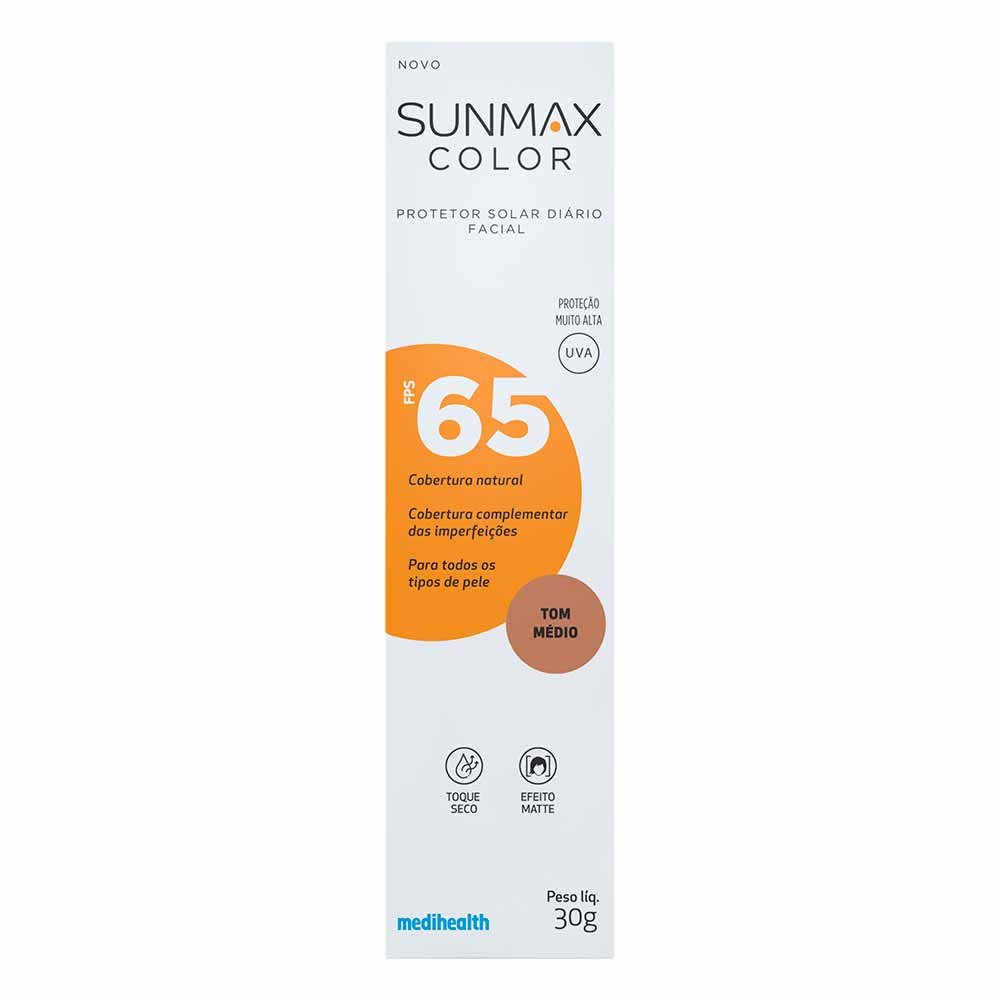 Protetor Solar Facial com Cor Sunmax Color Fps65 Tom Médio 3