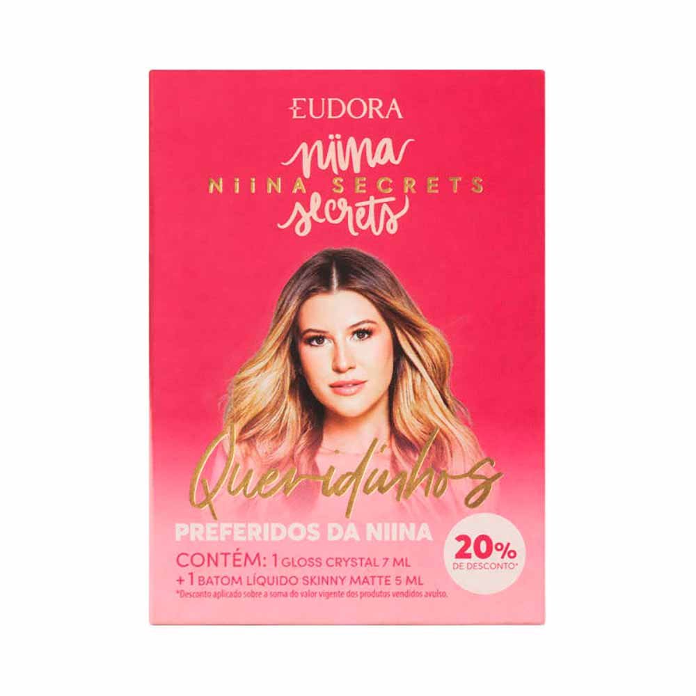 Eudora by Niina Secrets Kit Queridinhos da Niina - Batom Líquido Matte + Gloss Crystal ÚNICO 2