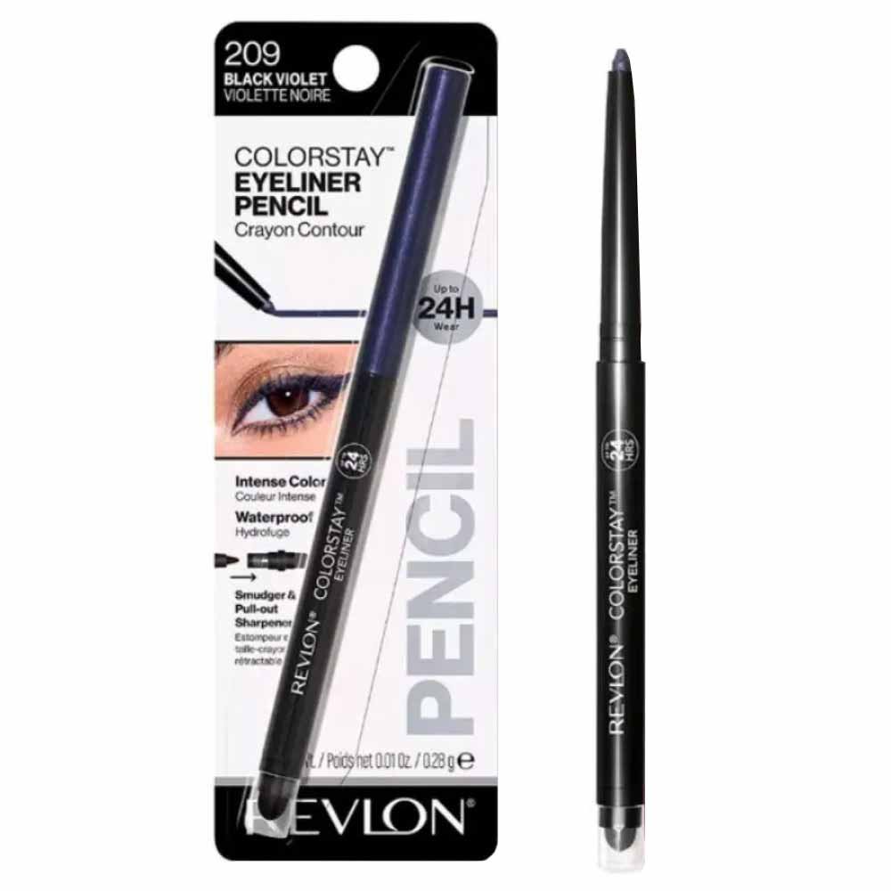 Lápis Delineador Revlon ColorStay Violeta Preto 4
