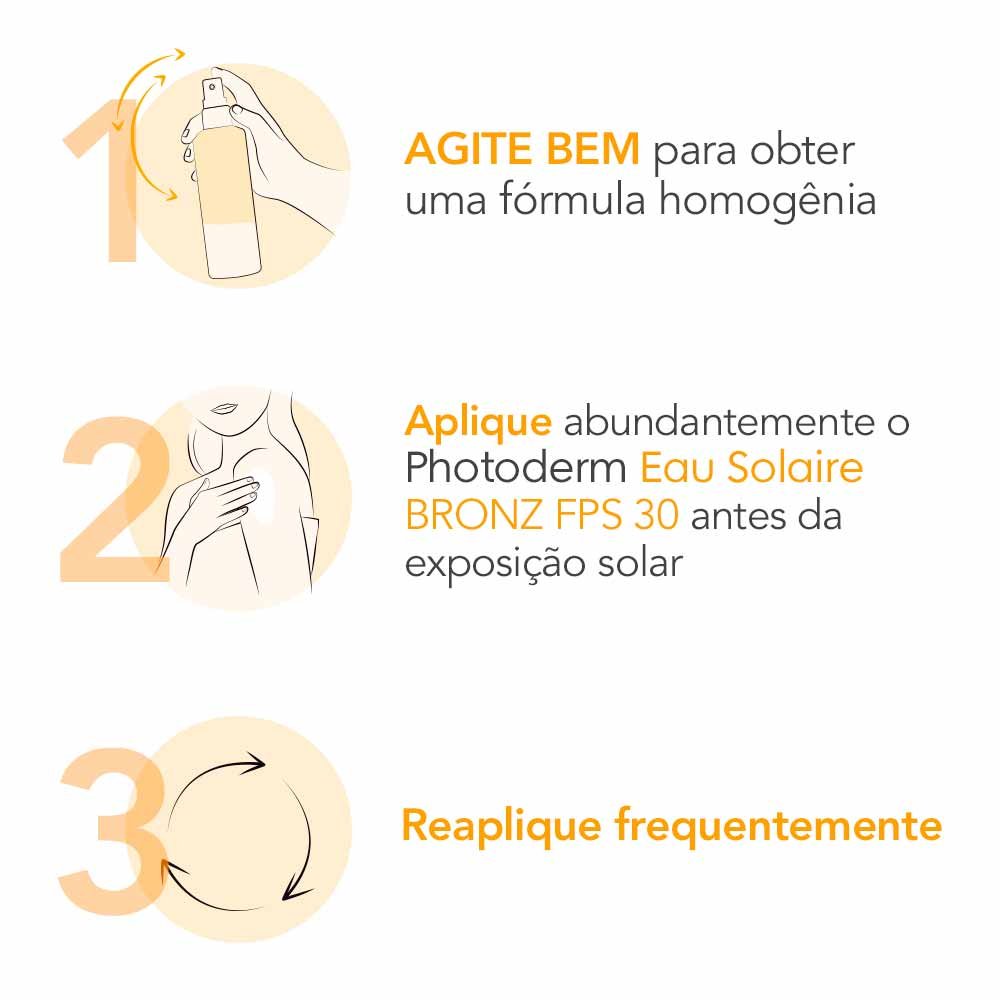 Bronzeador Bifásico Bioderma - Photoderm Eau Solaire Bronz FPS30 200ml 7