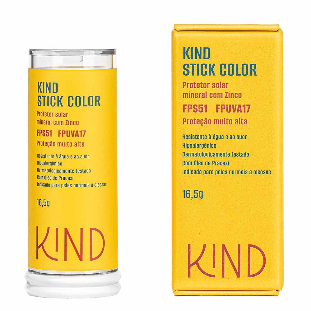 Proteção Solar Facial Kind Beauty Stick Color FPS 51 e FPUVA 17 K90 3