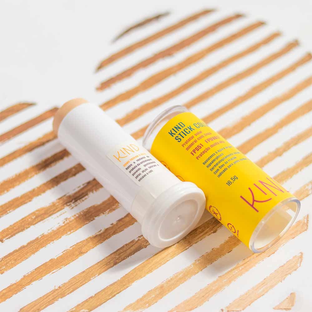 Proteção Solar Facial Kind Beauty Stick Color FPS 51 e FPUVA 17 K90 7