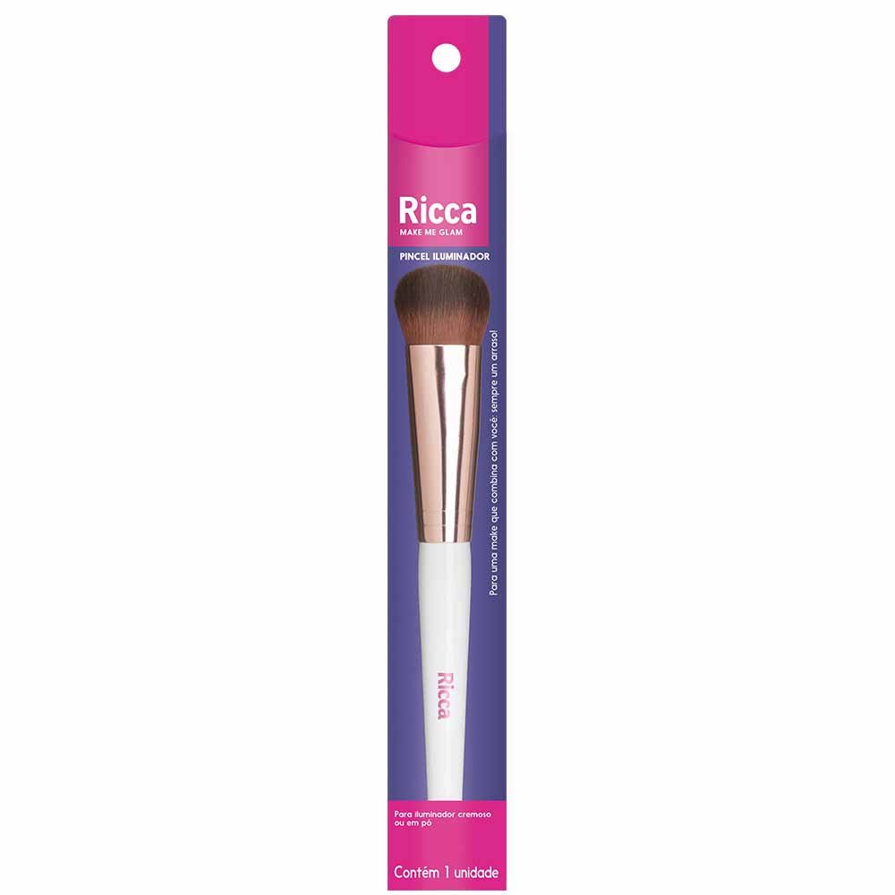 Pincel para Iluminador Ricca Rose Gold ÚNICO 3