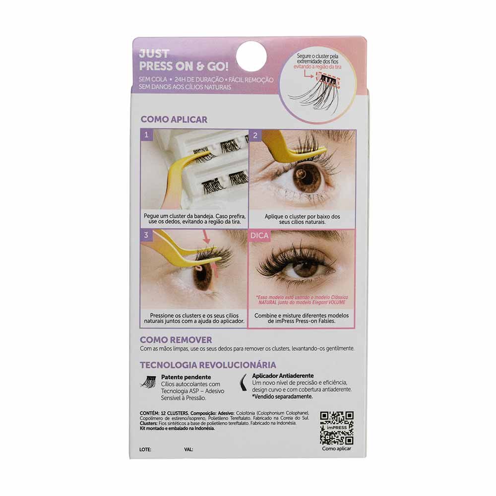 Cílios Postiços ImPRESS Press-on Falsies Mini Refil - Ousado Wispy ÚNICO 2