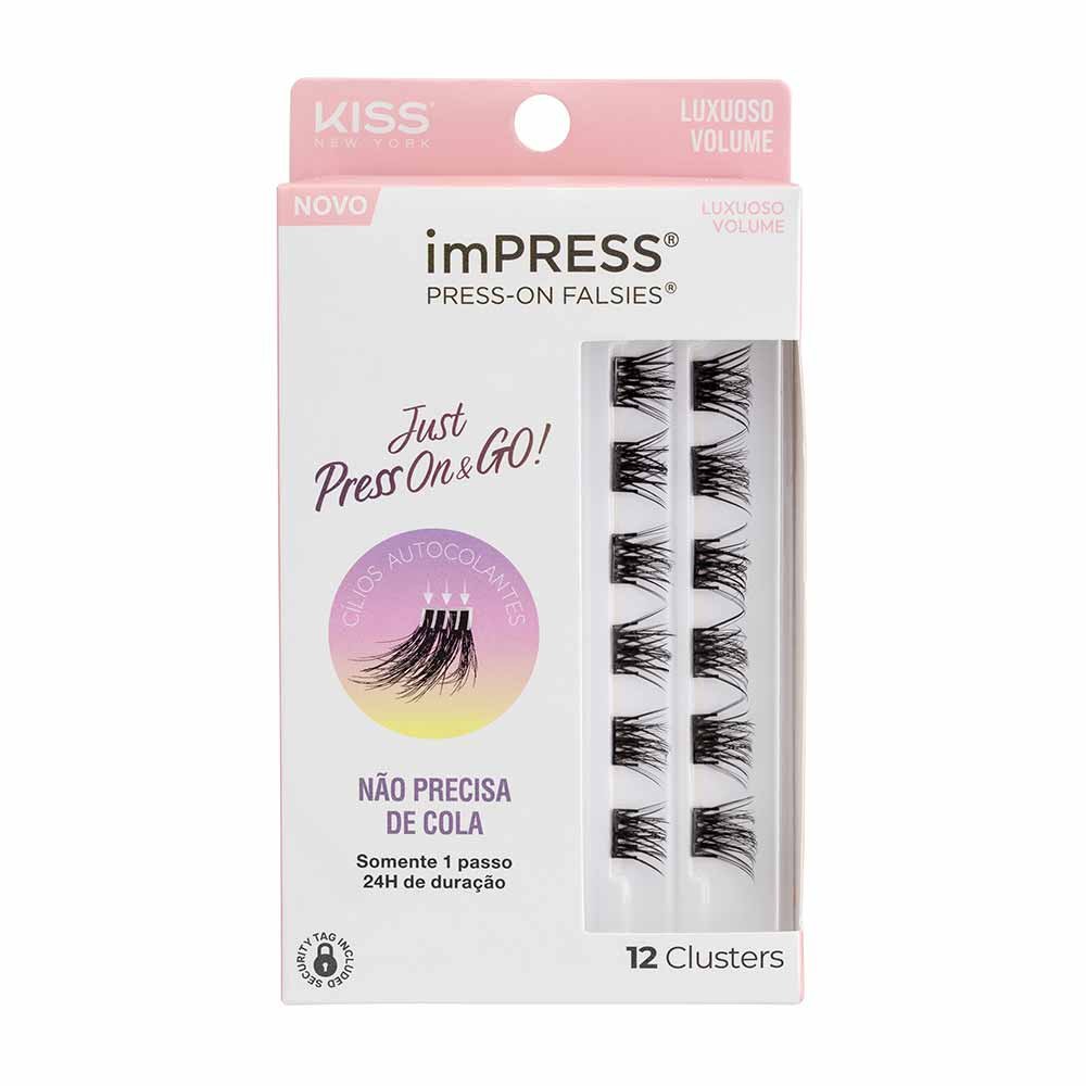 Cílios Postiços ImPRESS Press-on Falsies Mini Refil - Luxuoso Volume ÚNICO 1