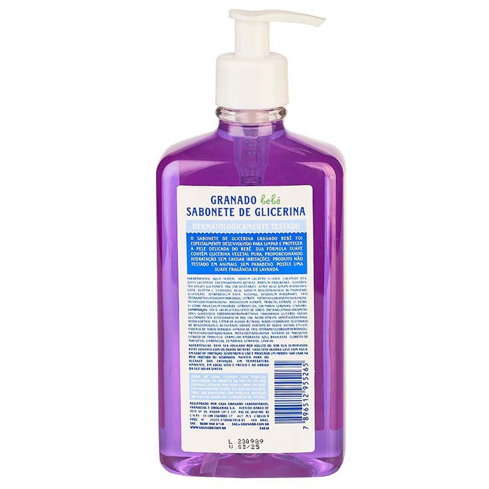 Sabonete Líquido Granado Glicerinado para Bebê 500ml 2