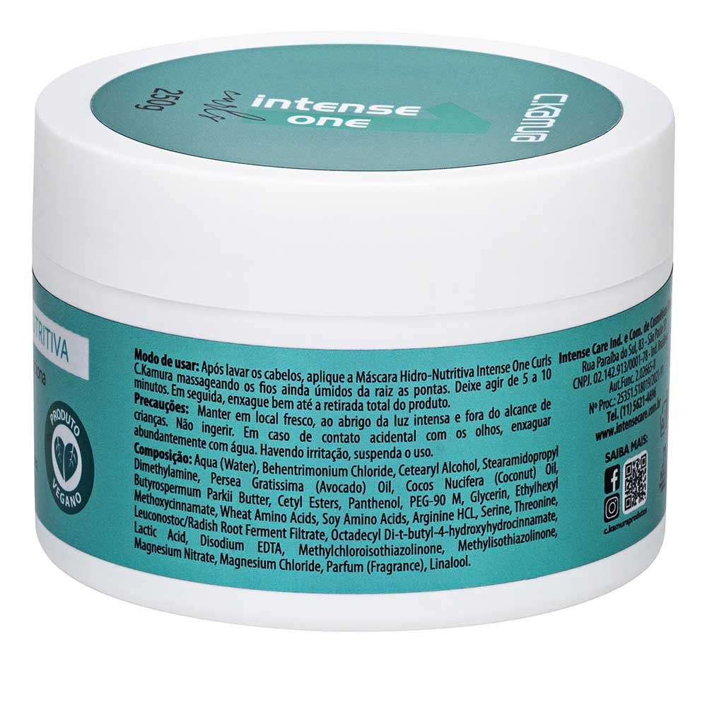 C.Kamura Intense One Curls Máscara Cabelos Crespos 250g 3
